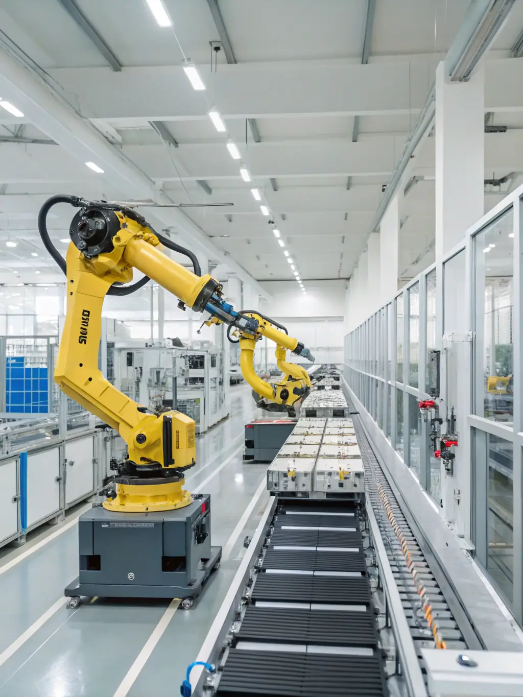 A high-quality photograph showcasing a modern automotive parts manufacturing facility, emphasizing precision and technological advancement, to represent Exwest's expertise in the automotive sector.